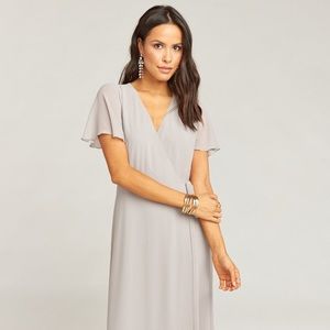 Show Me Your Mumu Noelle Flutter Wrap Dove Grey